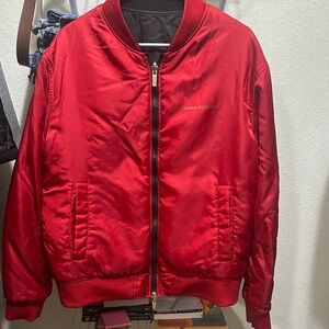 Armani Exchange Classic Red Bomber Jacket